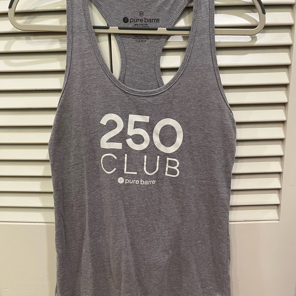 Pure Barre Gray 250 Club Tank Top